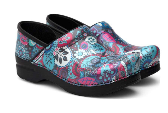 dansko grey paisley patent